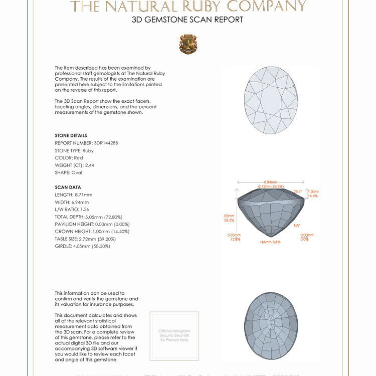 2.44 Ct. Ruby from Mozambique