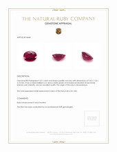 3.01 Ct. Purplish Red Ruby from Mozambique Appraisal