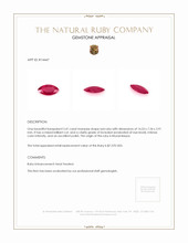 3.41 Ct. Ruby from Mozambique Appraisal