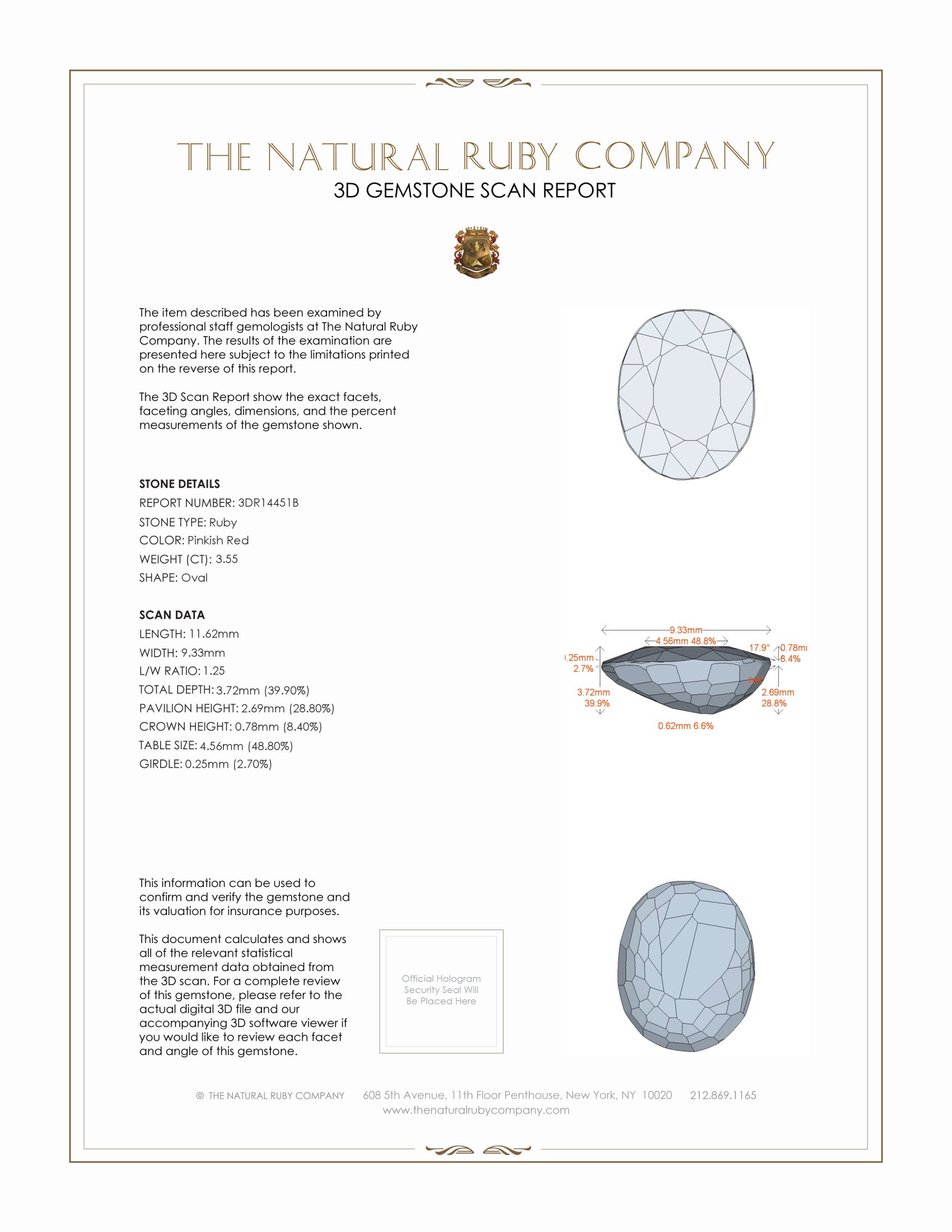 3.55 Ct. Ruby from Mozambique