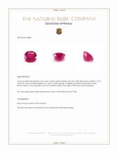 3.45 Ct. Pinkish Red Ruby from Mozambique Appraisal