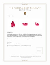 4.02 Ct. Ruby from Mozambique Appraisal