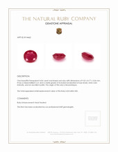 4.06 Ct. Ruby from Mozambique Appraisal