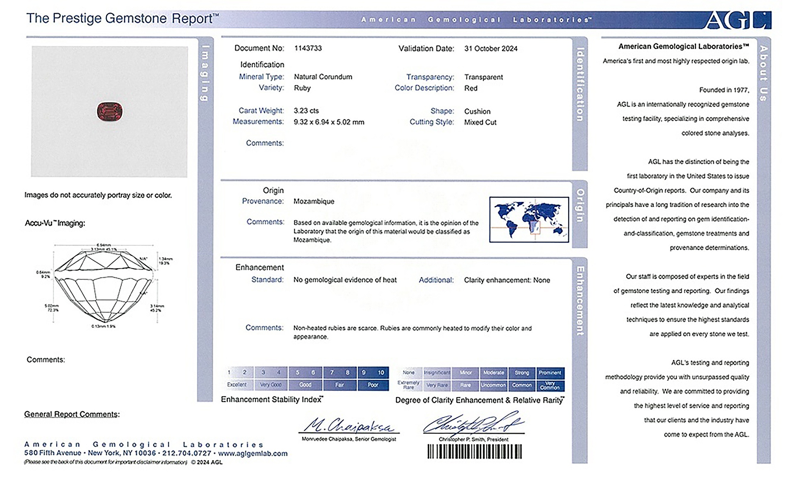 3.23 Ct. Ruby from Mozambique