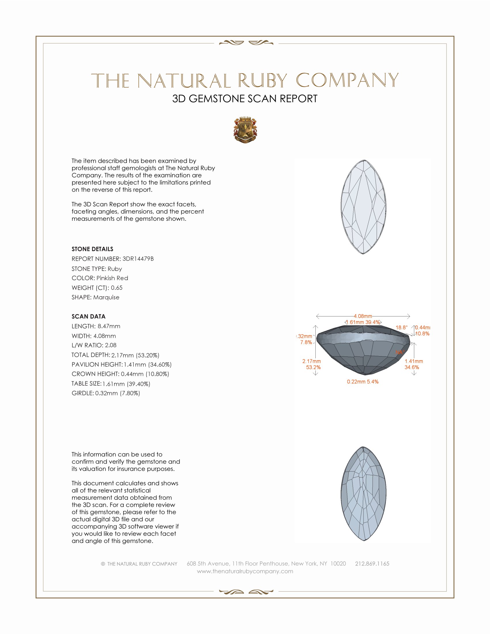 0.65 Ct. Ruby from Burma (Myanmar)