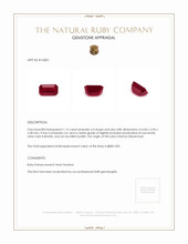 1.12 Ct. Ruby from Burma (Myanmar) Appraisal