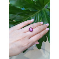 10.74 Ct. Cabochon Ruby from Burma (Myanmar) Life Style