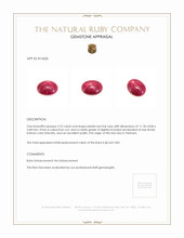 3.76 Ct. Star Ruby from Vietnam Appraisal