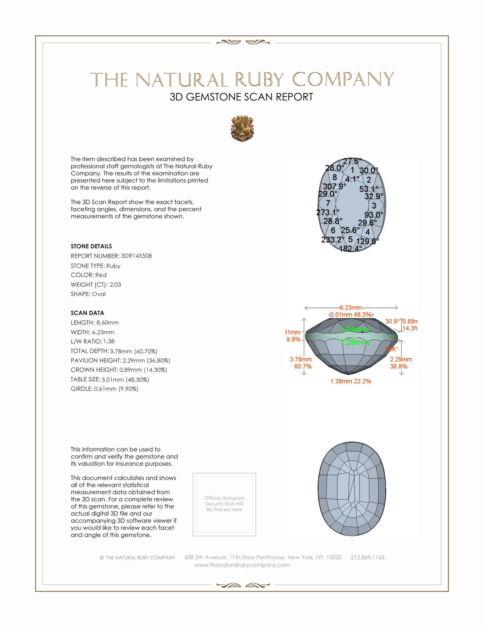 2.03 Ct. Ruby from Mozambique