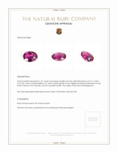 1.01 Ct. Purplish Red Ruby from Madagascar Appraisal