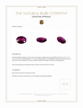 1.02 Ct. Purplish Red Ruby from Madagascar Appraisal