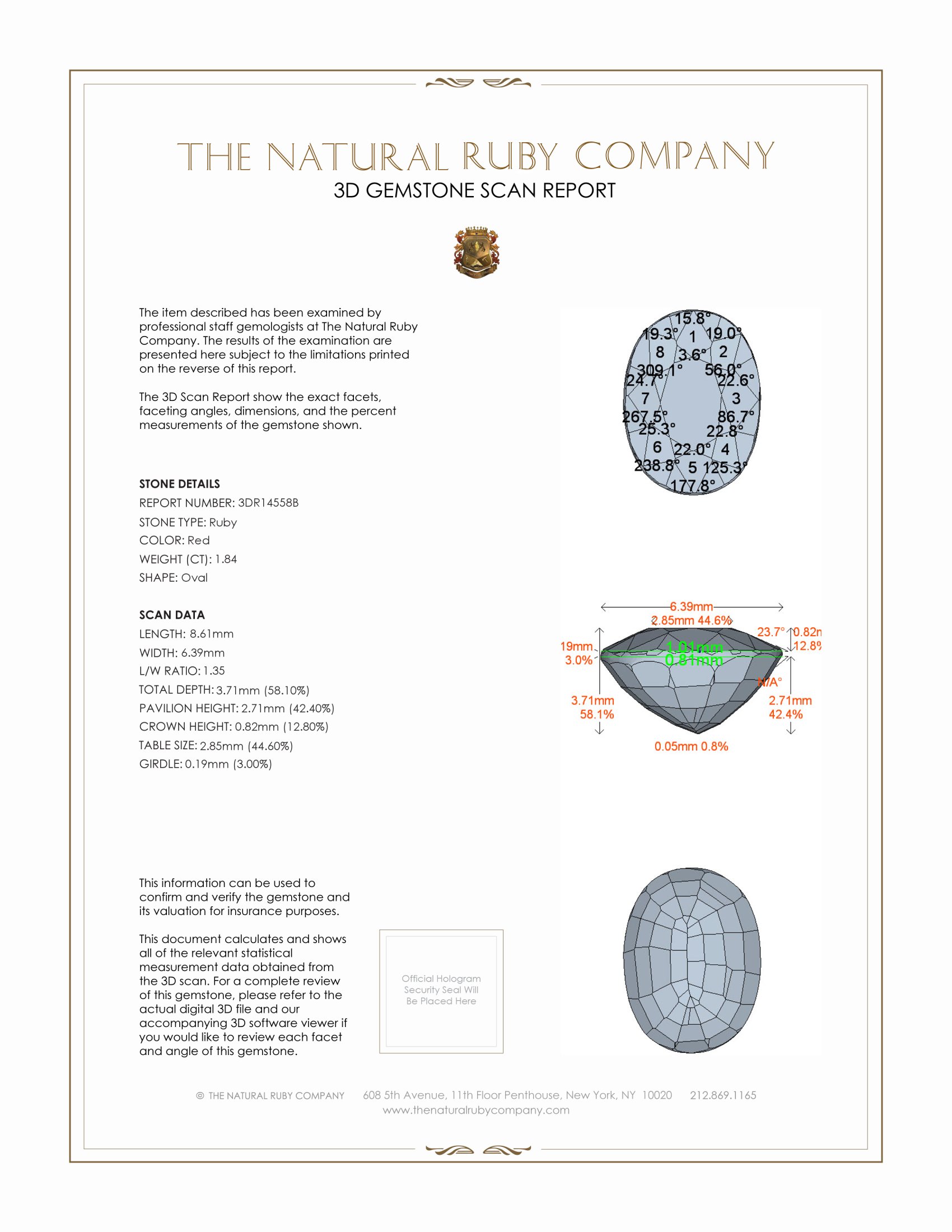 1.84 Ct. Ruby from Mozambique