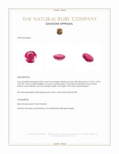 0.82 Ct. Pinkish Red Ruby from Mozambique Appraisal
