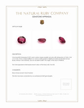 0.89 Ct. Purplish Red Ruby from Thailand Appraisal
