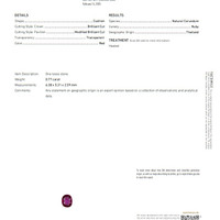 0.77 Ct. Ruby from Thailand Scan Report