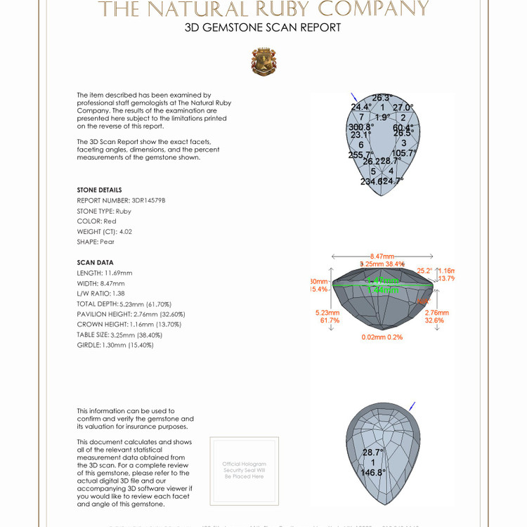 4.02 Ct. Ruby from Mozambique