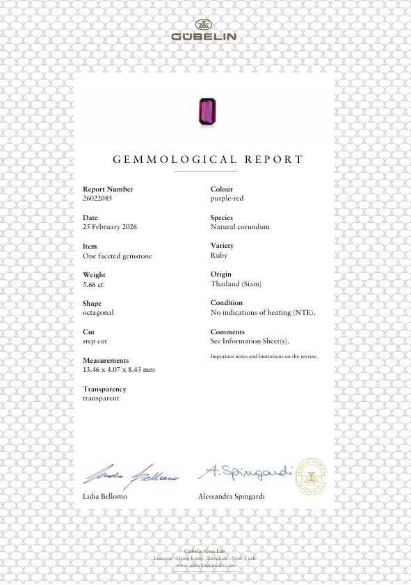 5.67 Ct. Ruby from Thailand