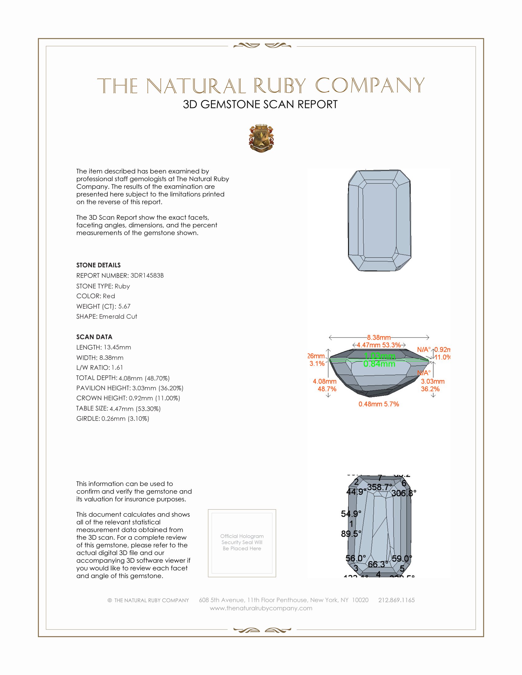 5.67 Ct. Ruby from Thailand