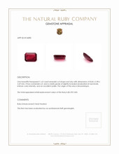 1.62 Ct. Ruby from Mozambique Appraisal