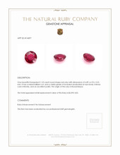 1.53 Ct. Ruby from Mozambique Appraisal