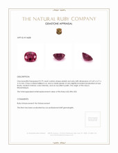 0.79 Ct. Pinkish Red Ruby from Mozambique Appraisal