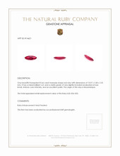 0.66 Ct. Ruby from Mozambique Appraisal