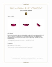 2.46 Ct. Purplish Red Ruby from Burma (Myanmar) Appraisal