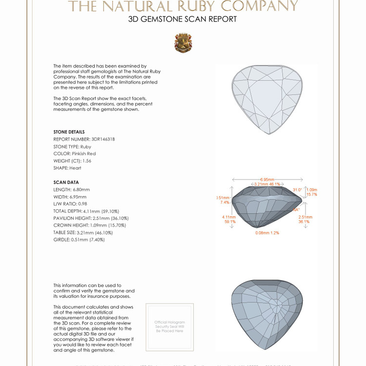 1.56 Ct. Ruby from Burma (Myanmar)