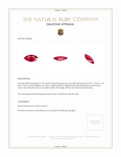 1.34 Ct. Ruby from Burma (Myanmar) Appraisal