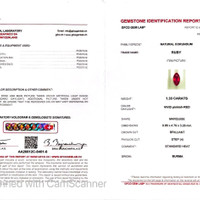 1.33 Ct. Ruby from Burma (Myanmar) Scan Report