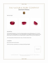 1.39 Ct. Ruby from Burma (Myanmar) Appraisal