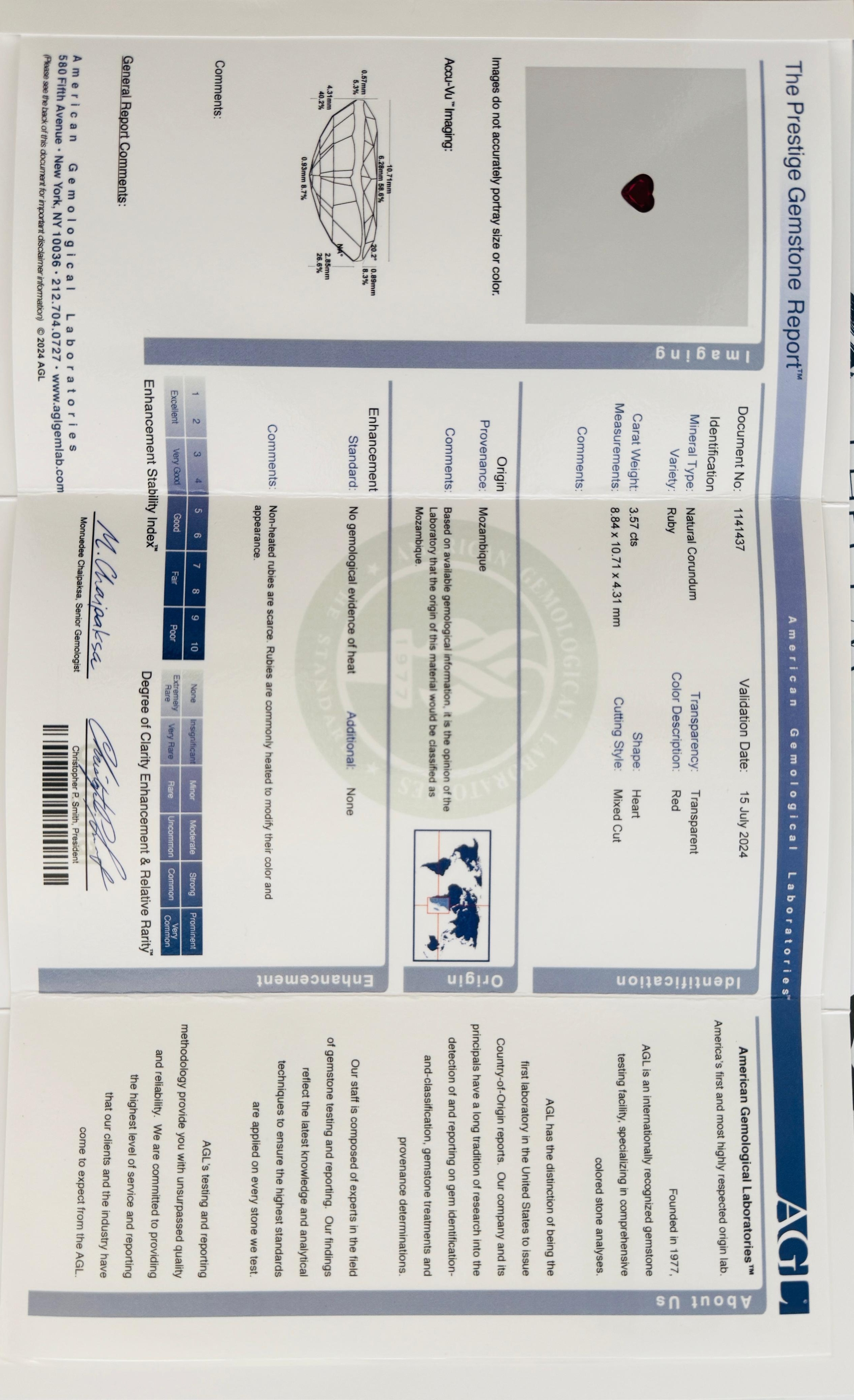 3.57 Ct. Ruby from Mozambique