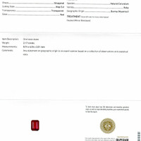 2.17 Ct. Ruby from Burma (Myanmar) Scan Report