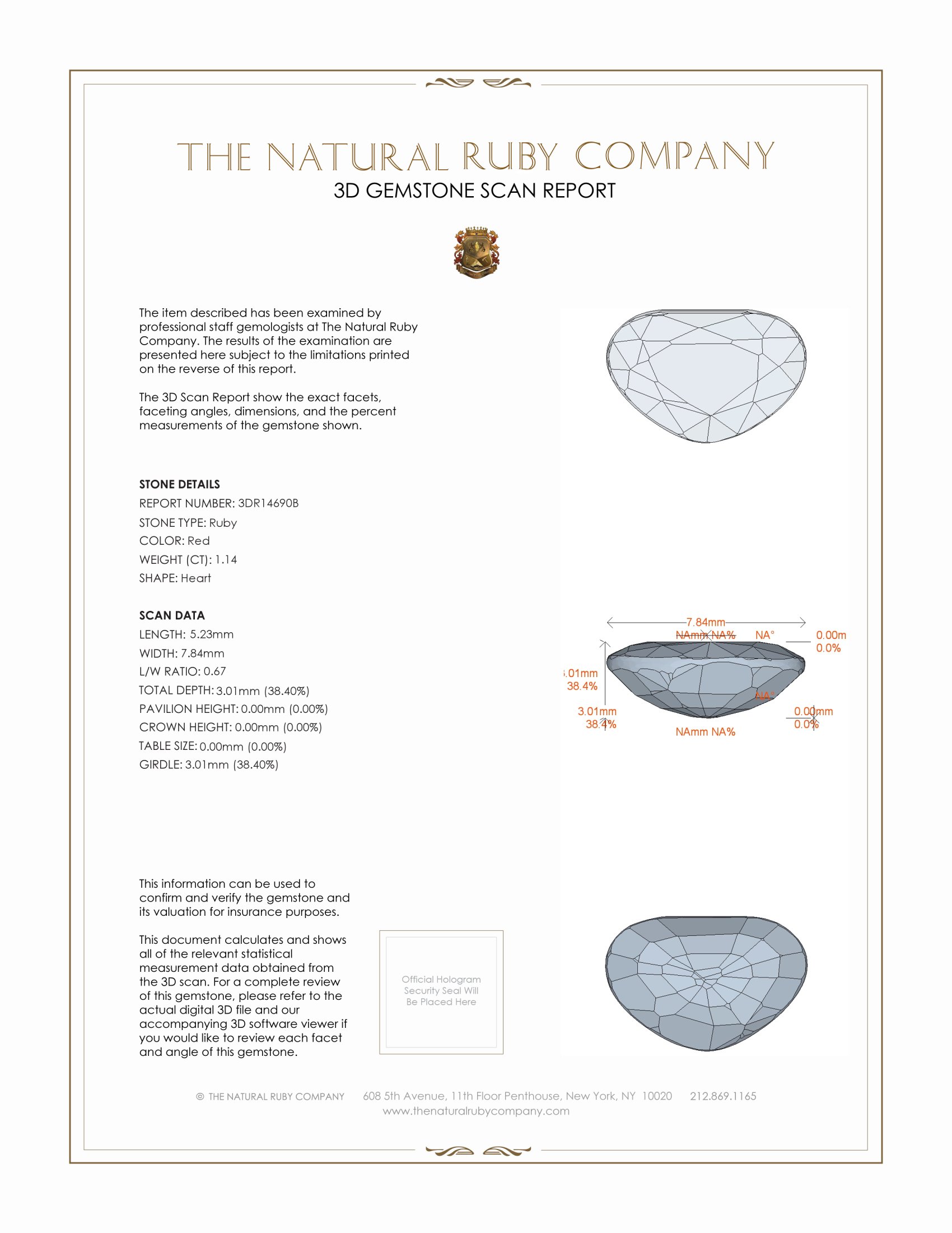 1.14 Ct. Ruby from Thailand