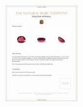 1.68 Ct. Ruby from Mozambique Appraisal