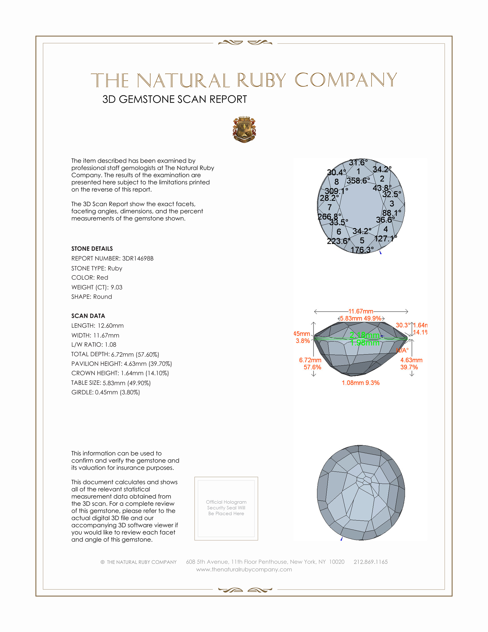 9.03 Ct. Ruby from Mozambique