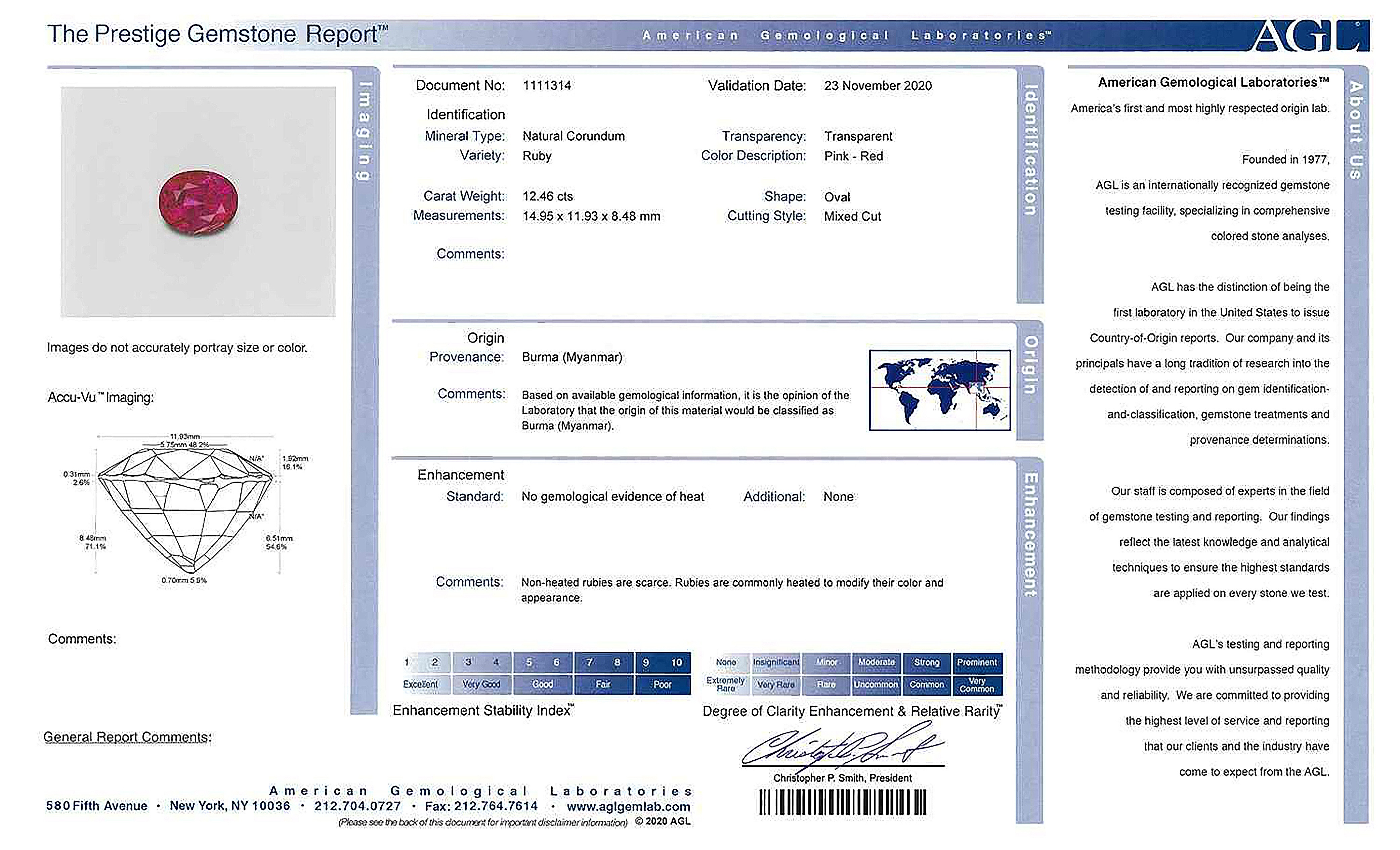 12.46 Ct. Ruby from Burma (Myanmar)