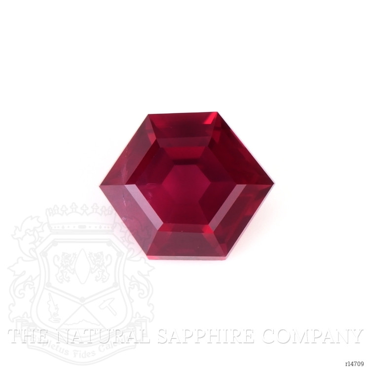 Accent Stones Ruby Ring 0.67 Ct., 18K Yellow Gold