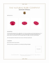 2.23 Ct. Ruby from Mozambique Appraisal