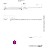 2.23 Ct. Ruby from Mozambique Scan Report