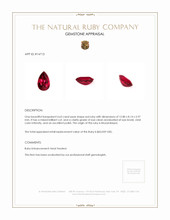 4.63 Ct. Ruby from Mozambique Appraisal