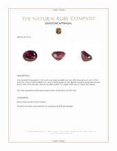 1.08 Ct. Purplish Red Ruby from Ceylon (Sri Lanka) Appraisal