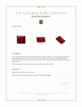 1.02 Ct. Ruby from Mozambique Appraisal