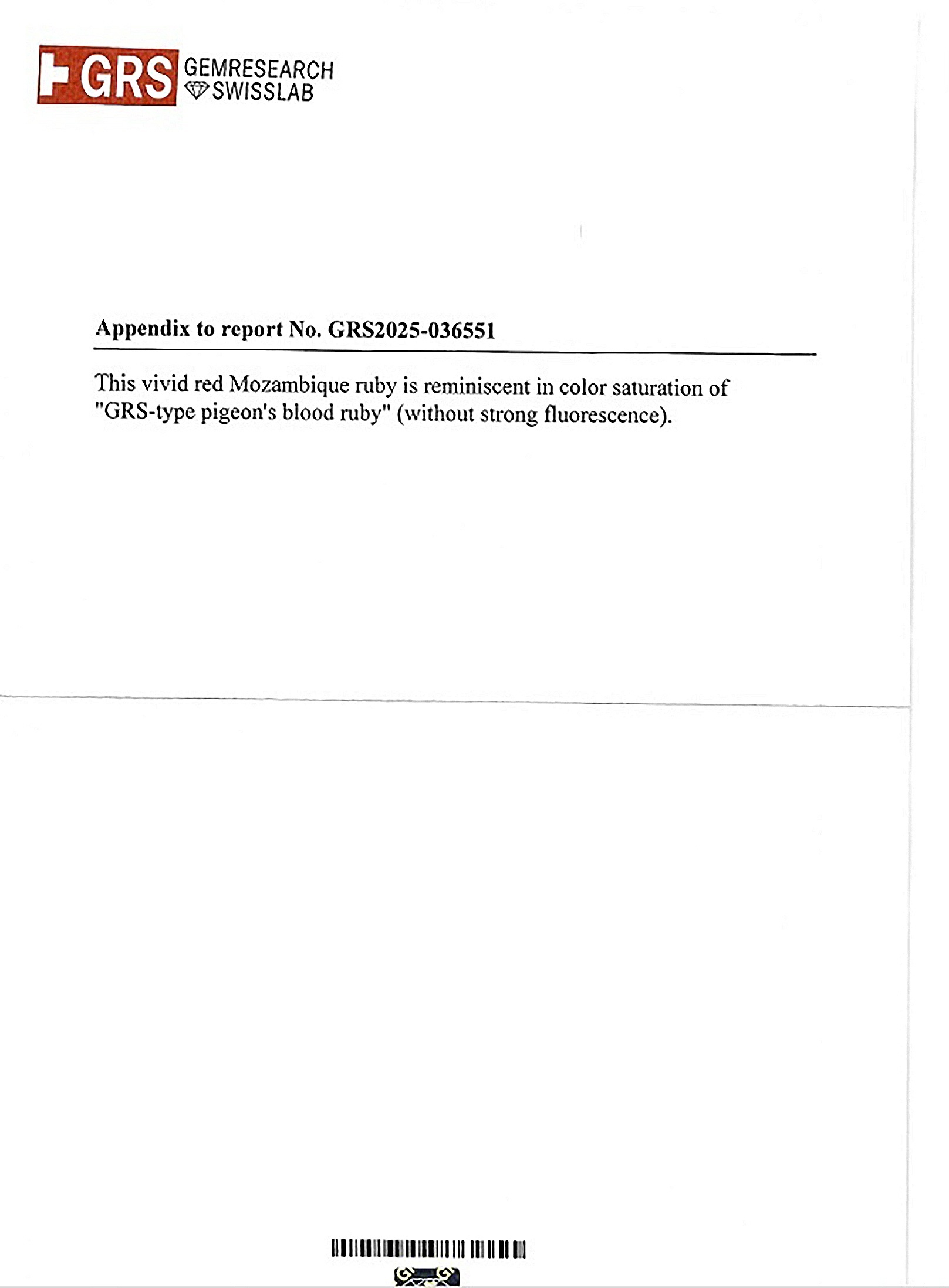 1.02 Ct. Ruby from Mozambique