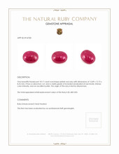18.17 Ct. Cabochon Ruby from Burma (Myanmar) Appraisal