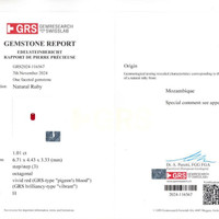 1.01 Ct. Ruby from Mozambique Scan Report