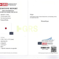 1.12 Ct. Ruby from Mozambique Scan Report