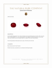 1.26 Ct. Ruby from Mozambique Appraisal