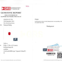 3.03 Ct. Ruby from Madagascar Scan Report