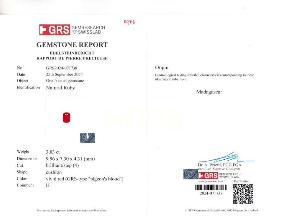 3.03 Ct. Ruby from Madagascar